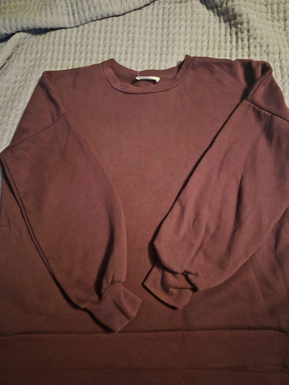 ZENANA Burgundy Crewneck Sweatshirt Size XL
